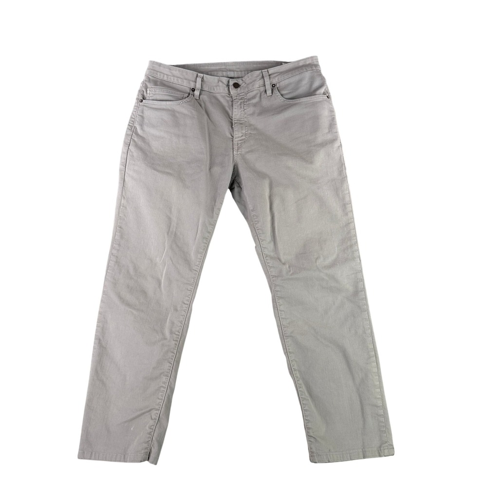 Aviator Travel Jeans Mens 35x28 Gray Slim Straight Stretch Made in USA